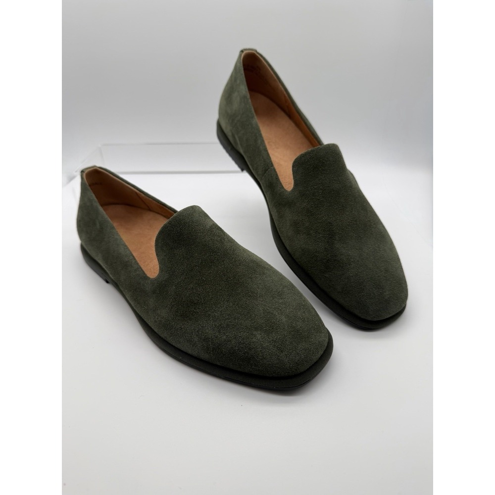 Vionic Womens Loafers Shoes 6M Olive Moss Green Willa 2.0 Suede Orthotic